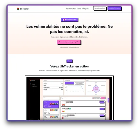 LibTracker — Alertes CVE pour vos dépendances